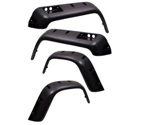 Fat Bob's Garage, Rugged Ridge, Part #11620.10, Wrangler All Terrain Flat Fender Flare Kit 2007-2016 THUMBNAIL