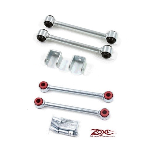 Fat Bob's Garage, Zone Offroad, Jeep Wrangler TJ 4" Front & Rear Sway Bar Link Combo LARGE