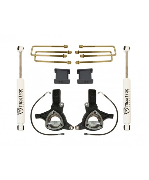 Fat Bob's Garage, MaxTrac #K881343, Chevrolet/GMC Silverado/Sierra 1500 4.5" Lift Kit, MaxTrac shocks 2WD 2007-2014 MAIN