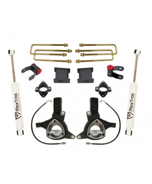 Fat Bob's Garage, MaxTrac #K881375, Chevrolet/GMC Silverado/Sierra 1500 7.5" Lift Kit, MaxTrac Shocks 2WD 2007-2014 MAIN