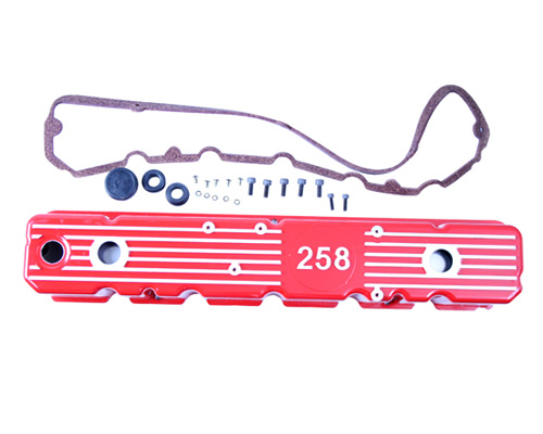 Fat Bob's Garage, OMIX-ADA Part #639258R, Aluminum Valve Cover, Red MAIN