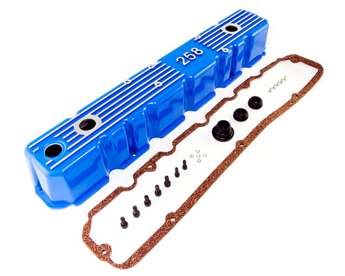 Fat Bob's Garage, OMIX-ADA Part #639258B, Aluminum Valve Cover, Blue MAIN
