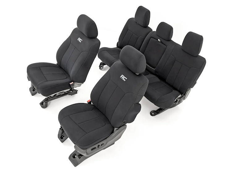 Rough Country Seat Covers Front and Rear for Ford Super Duty 11-16 91055 LARGE