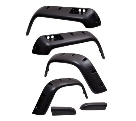 Fat Bob's Garage, Rugged Ridge, Part #11630.10, Jeep TJ/LJ Wrangler 6 Piece All Terrain Fender Flare Kit 1997-2006 MAIN