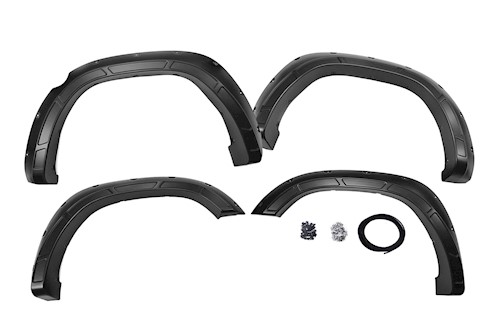 Rough Country Defender Pocket Fender Flares BLCK for Ram 1500 19-22 A-D10914-PXJ LARGE