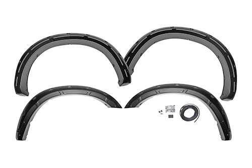 Rough Country Defender Pocket Fender Flares JSC Billet Silver for Ram 2500 20-22 LARGE