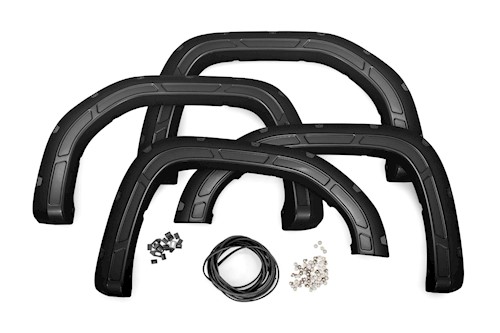 Rough Country Defender Pocket Fender Flares Black GMC Sierra 1500 19-22 LARGE