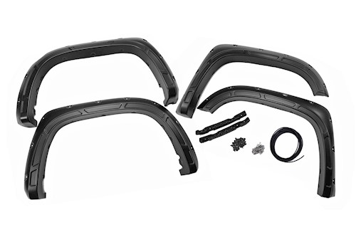 Rough Country Defender Pocket Fender Flare Black for Tundra 14-21 A-T11411-202 LARGE