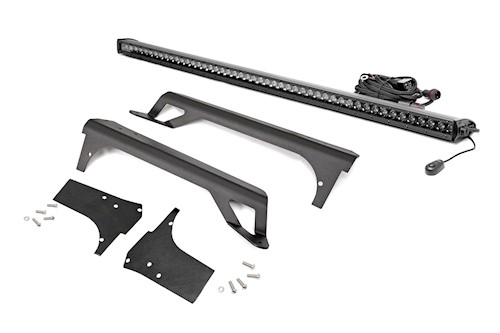 Rough Country 50-inch Straight LED Light Bar Kit Single Black LED fits 97-06 TJ LARGE