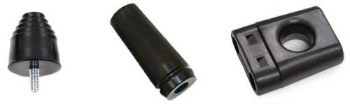 Fat Bob's Garage, BDS Part #170012, Low profile Bumpstops (pair) BLACK MAIN