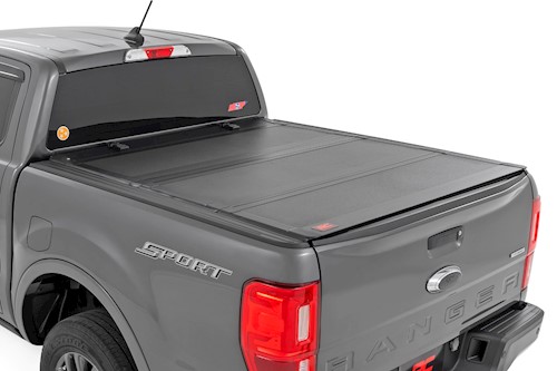 Rough Country Hard Tri-Fold Flip Up Bed Cover 6' Bed for Ford Ranger 19-23 LARGE