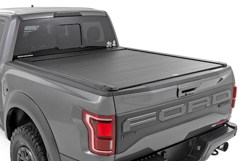 Rough Country Retractable Bed Cover 5'7" for Ford F-150 21-23 Lightning 22-23 LARGE