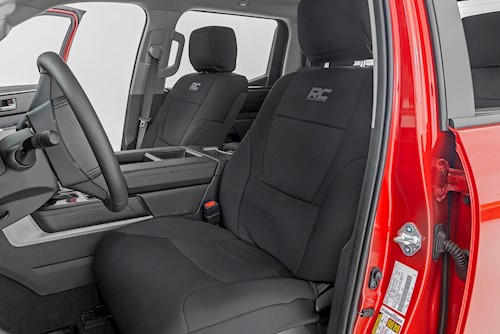Rough Country Seat Covers | No Rear Cup Holder | for Toyota Tundra (2022-2023) LARGE