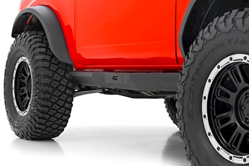 Rough Country Rock Sliders Heavy Duty l 2-Door for Ford Bronco 4WD 2021-2023 LARGE