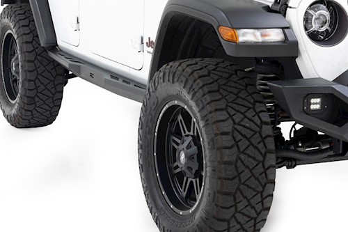 Rough Country Rock Sliders Heavy Duty 4-Door for Jeep Wrangler JL 4WD 2018-2022 LARGE