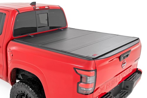 Rough Country Hard Tri-Fold Flip Up Bed Cover 5' Bed for Nissan Frontier 22-23 LARGE