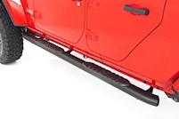 Rough Country Oval Nerf Steps Black for Jeep Gladiator JT 20-23 21015 MAIN