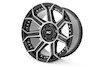 Rough Country 89 Series Wheel 1-Piece Black Machined Gun Metal 17x9 5x5 -12mm THUMBNAIL
