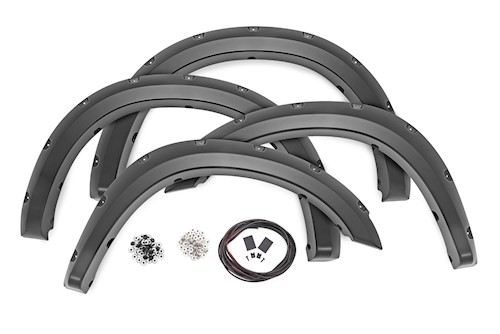 Rough Country Pocket Fender Flares PSC Billet Silver for Ram 2500 2010-2018 LARGE