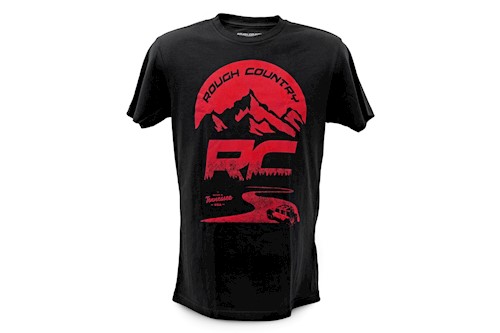 Rough Country T-Shirt RC Mountains Black XL -84092XL LARGE
