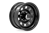 Rough Country Steel Wheel Black 15x8 5x4.5 3.30 Bore -19 RC158545 MAIN