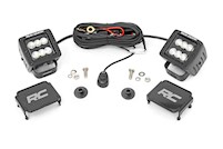 Rough Country LED Light Ditch Mount 2" Black Pair Flood for Ford Bronco 2021 MAIN