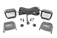 Rough Country LED Light Ditch Mount 2" Chrome Pair Wide for Ford Bronco 2021 MAIN