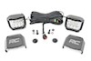 Rough Country LED Light Ditch Mount 2" Chrome Pair Wide for Ford Bronco 2021 THUMBNAIL
