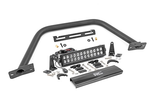 Rough Country 12" LED Light Bar Black Dual Row For Ford Bronco OE Modular Steel LARGE