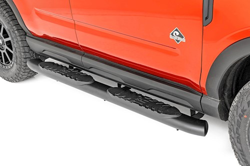 Rough Country Oval Nerf Step Black for Ford Bronco Sport (2021) 21006 LARGE