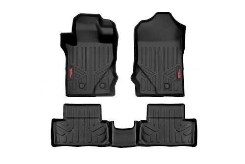 Rough Country Floor Mats Front & Rear for Ford Bronco 2 Door 4WD 21-23 M-51632 LARGE