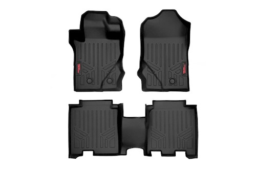 Rough Country Floor Mats FR & RR FR Buckets for Ford Bronco 4-Door 2021-2022 LARGE