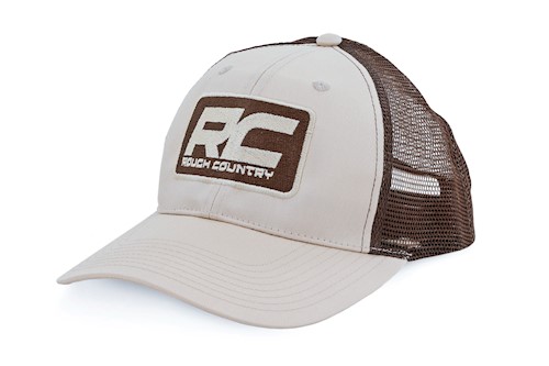 Rough Country Hat Brown Mesh Rough Country Patch Khaki -MC6901 LARGE