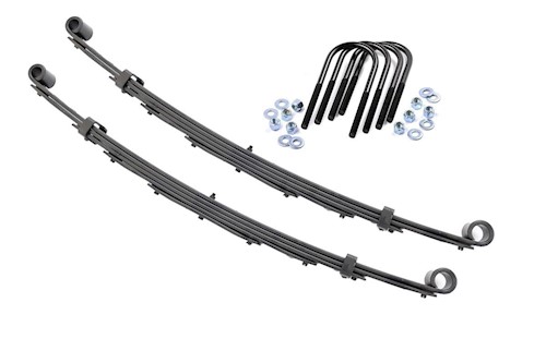 Rough Country Front Leaf Springs 4" Lift Pair GMC 1/2Ton Suburban 4WD 1969-1972 LARGE