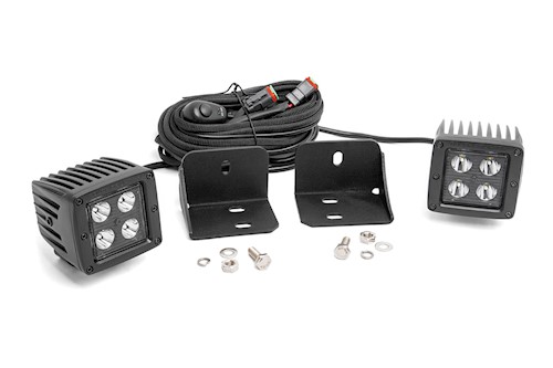 Rough Country Can-Am Defender Rear Facing 2" Black-Series LED Kit 16-20 Defender LARGE
