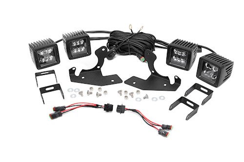 Rough Country Chevrolet LED Fog Light Kit | Black Series 07-13 Silverado 1500 LARGE