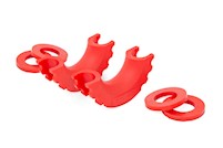 Rough Country D-Ring Isolator Kit Pair Red -RS102 MAIN