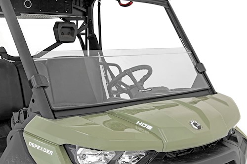 Rough Country Half Windshield For Can-Am Defender 4WD 16-23 98162031A LARGE