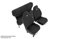 Rough Country for Jeep Neo Seat Cover Set|Black [97-01 XJ w/Detachable Headrest] MAIN