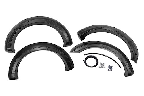 Rough Country Defender Pocket Fender Flares Silver For Ford F-150 2WD/4WD 21-22 LARGE