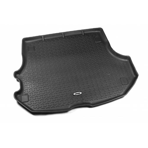 Fat Bob's Garage, Rugged Ridge, Part #DMC-12975.31, Rear Black Cargo Liner For 99-04 Jeep WJ Jeep Logo Mopar Licensed MAIN
