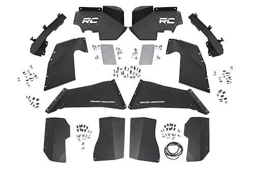 Rough Country Front/Rear Inner Fenders Set Vertex Shocks for 07-18 Wrangler JK LARGE