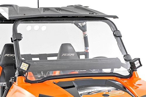 Rough Country Full Windshield Scratch Resistant for Polaris RZR 800 08-14 LARGE