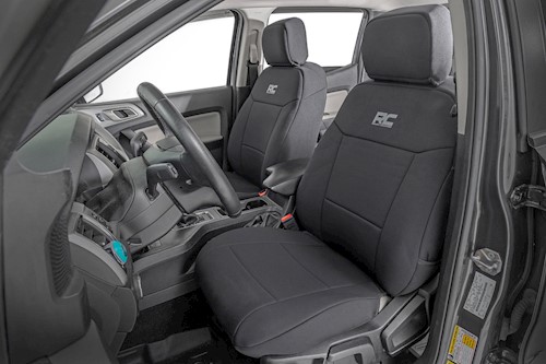 Rough Country Seat Covers FR Bucket and RR Bench w/Armrest for Ford Ranger 19-23 LARGE