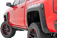 Rough Country Pocket Fender Flares 5' Bed Gas Door Chevy Silverado 1500 14-18 MAIN