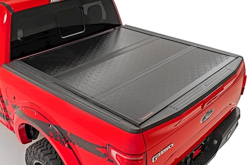 Rough Country GM Low Profile Hard Tri-Fold Tonneau Cover 20 FHD|6.9'W/Rail Caps LARGE
