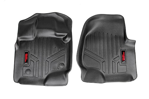 Rough Country Heavy Duty Floor Mats [Front | 2pc] - 15-20 for Ford F-150 M-5151 LARGE
