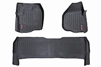 Rough Country HD Floor Mats [F/R]-12-16 for Ford Sup uty Crew Cab Raised Pedal MAIN