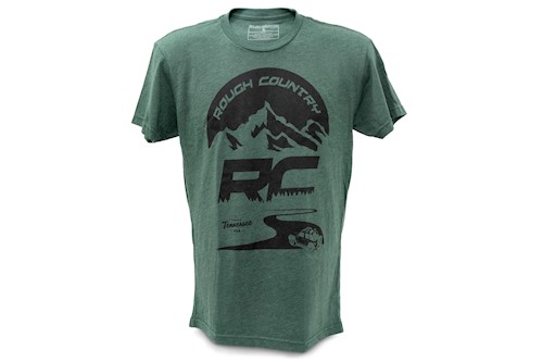 Rough Country T-Shirt RC Mountains Forest Green LG -84094LG LARGE