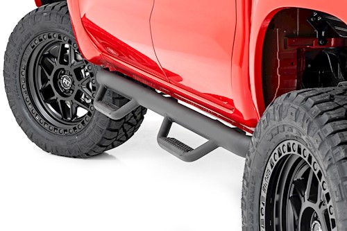 Rough Country Nerf Steps Cab Length Crew Cab for Nissan Frontier 2WD/4WD 05-23 LARGE